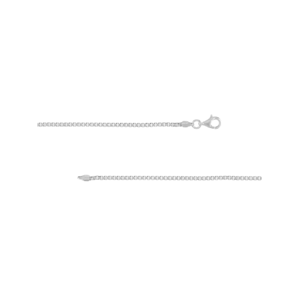 Silver Rounded Box Chain Image 2 Hogan's Jewelers Gaylord, MI