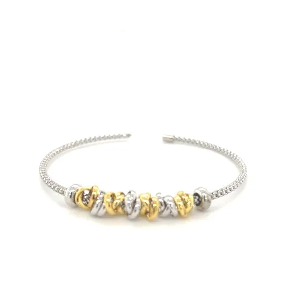 Two-Tone Cable Cuff Bracelet Hogan's Jewelers Gaylord, MI