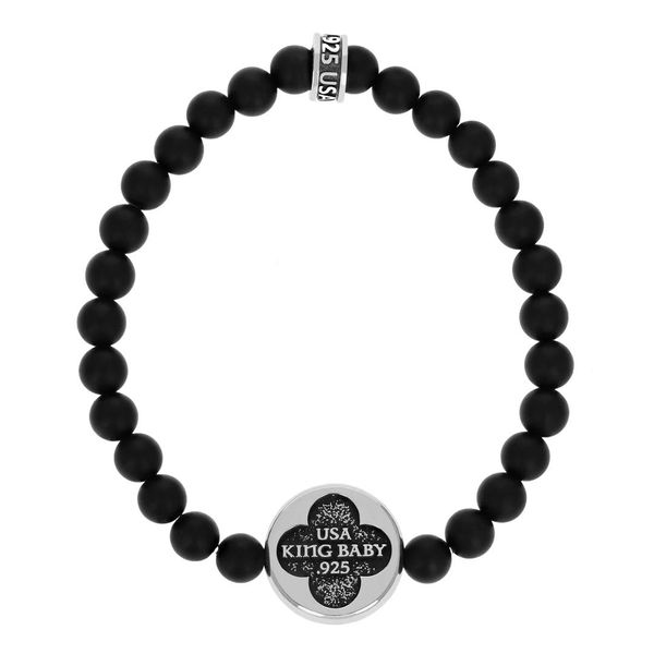Beaded Onyx and St. Christopher Bracelet Image 2 Hogan's Jewelers Gaylord, MI