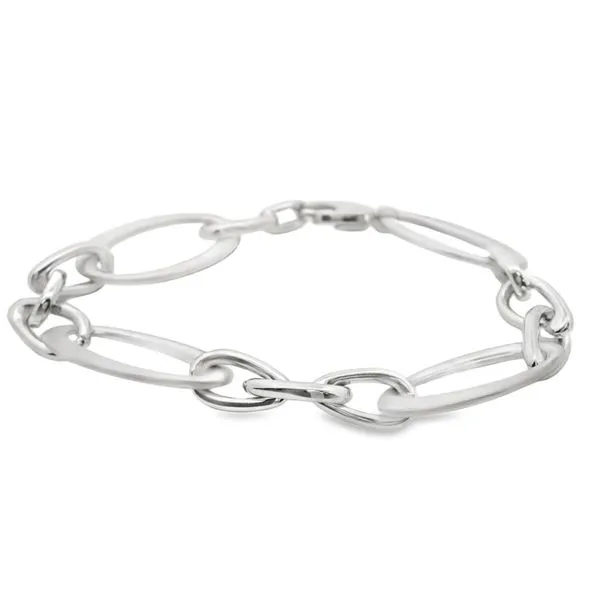 Satin and Polished Oval Bracelet Hogan's Jewelers Gaylord, MI