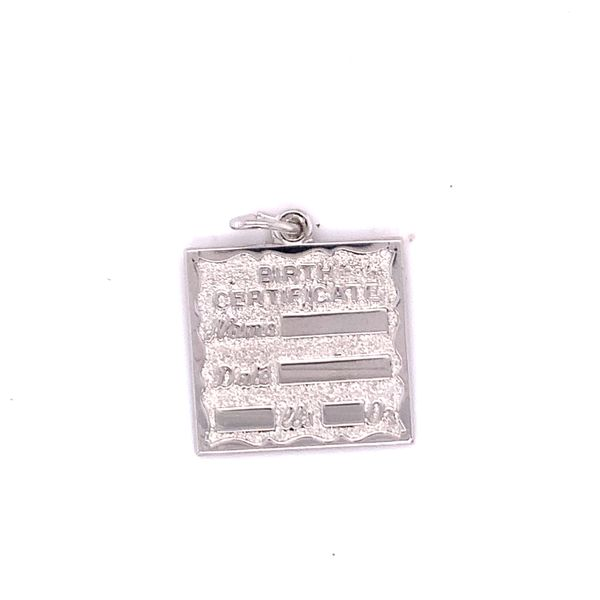 Sterling Silver Birth Certificate Charm Hogan's Jewelers Gaylord, MI