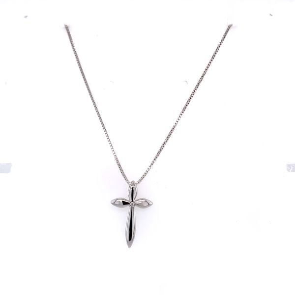 Sterling Silver Diamond Cross Pendant Hogan's Jewelers Gaylord, MI