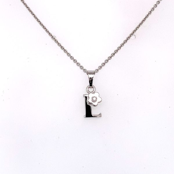 Sterling Silver Initial Pendant Hogan's Jewelers Gaylord, MI