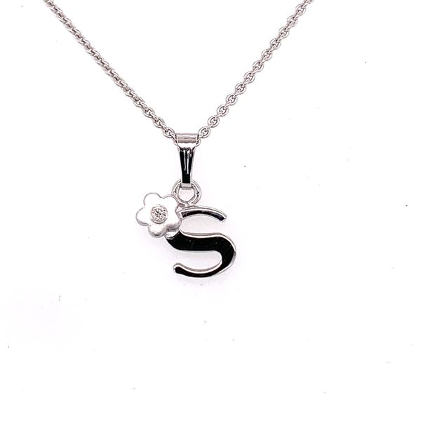 Sterling Silver Initial Pendant Hogan's Jewelers Gaylord, MI