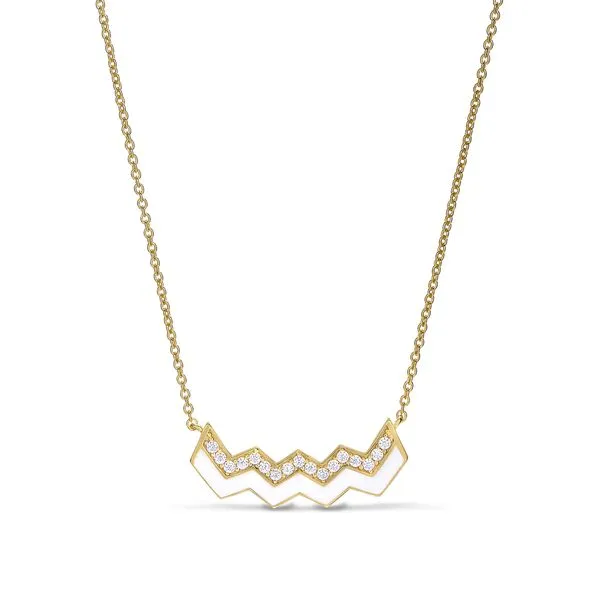 Vermeil Chevron Enameled Necklace Hogan's Jewelers Gaylord, MI