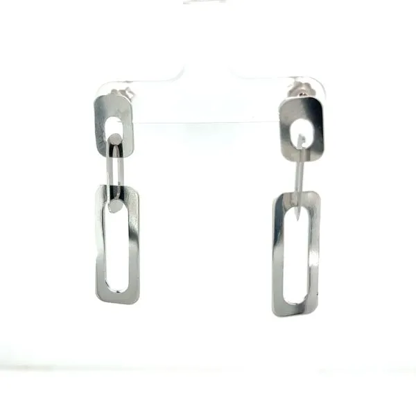 Flat Rectangle Drop Earrings Hogan's Jewelers Gaylord, MI