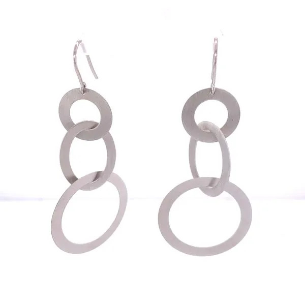 Sterling Drop Circle Earrings Hogan's Jewelers Gaylord, MI