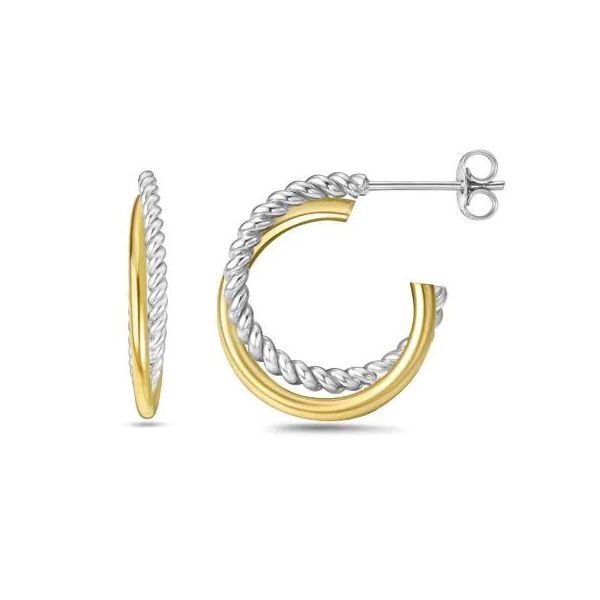Two Tone Hoops Hogan's Jewelers Gaylord, MI