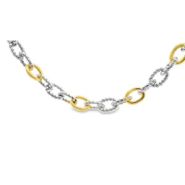 Two Tone Oval Link Necklace Hogan's Jewelers Gaylord, MI