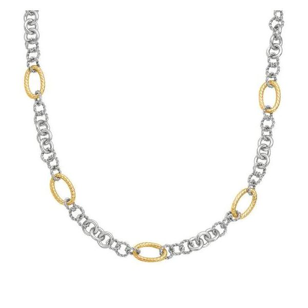 Two Tone Oval Link Necklace Hogan's Jewelers Gaylord, MI