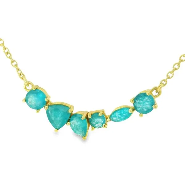 Multi-Shape Vermeil Apatite Necklace Hogan's Jewelers Gaylord, MI