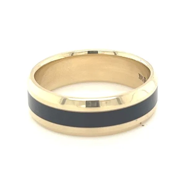 Gold and Ebony Wood Wedding Band Hogan's Jewelers Gaylord, MI
