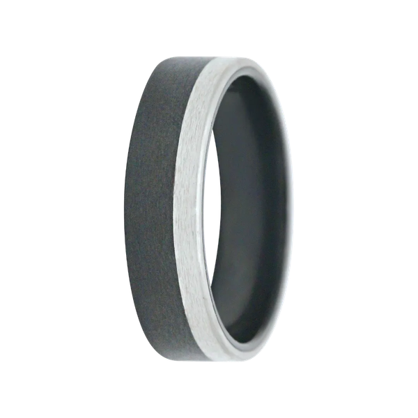 Zirconium and Gold Wedding Band Hogan's Jewelers Gaylord, MI