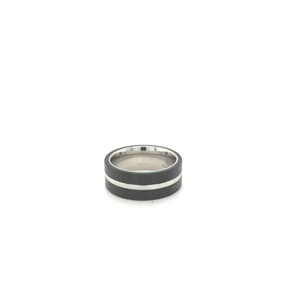 Cobalt and Carbon Fiber Wedding Band Hogan's Jewelers Gaylord, MI