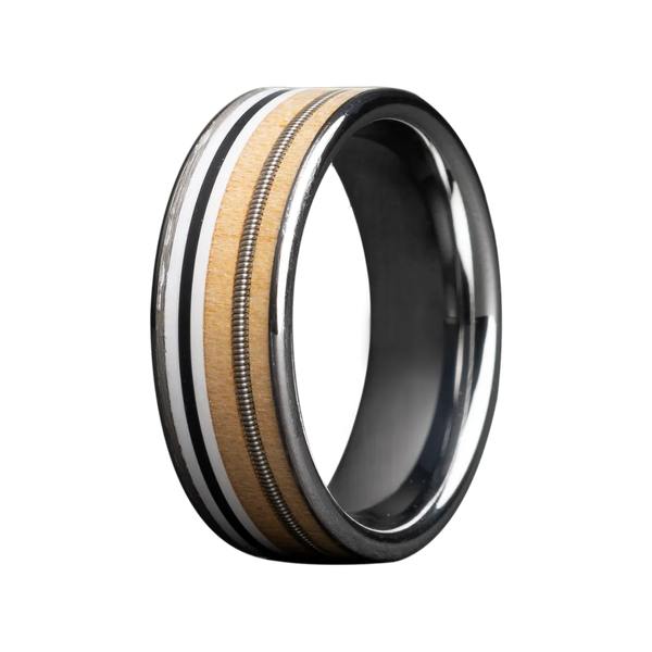 Cobalt Inlay Wedding Band Hogan's Jewelers Gaylord, MI