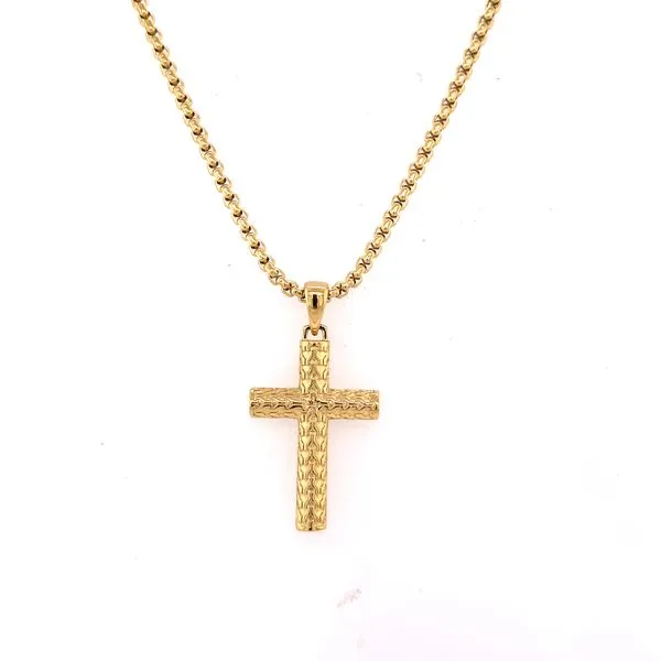 Mens Textured Cross Pendant Hogan's Jewelers Gaylord, MI