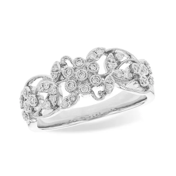 Antique Floral Style Diamond Wedding Band Holliday Jewelry Klamath Falls, OR
