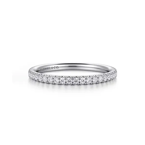 Contemporary Straightline 14k White Diamond Band Holliday Jewelry Klamath Falls, OR