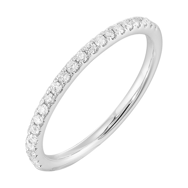 Stunning classic straight line white gold and diamond band Holliday Jewelry Klamath Falls, OR