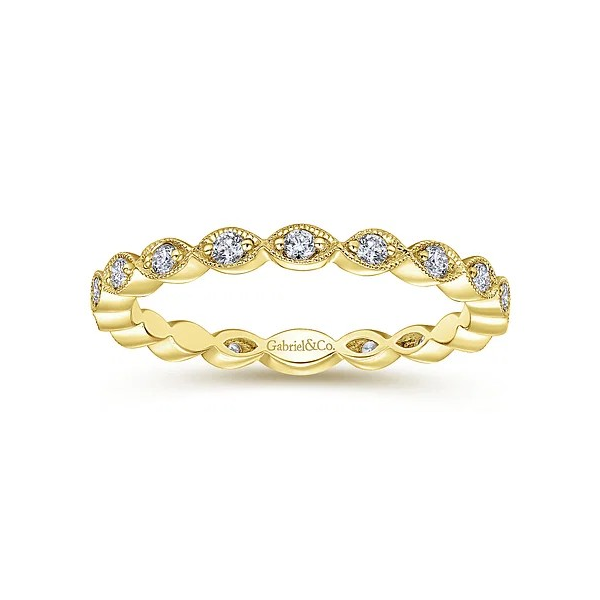 Feminine stackable ring with marquise silhouette look by Gabriel & Co Holliday Jewelry Klamath Falls, OR