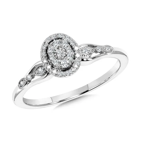 Elegant oval cluster diamond ring. Holliday Jewelry Klamath Falls, OR