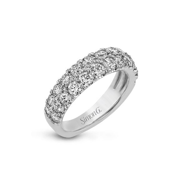 Simon G 18 karat white gold diamond band. Holliday Jewelry Klamath Falls, OR