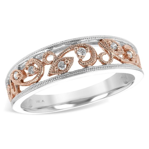 Allison Kaufman two-tone filigree diamond ring. Holliday Jewelry Klamath Falls, OR