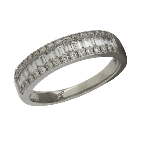 Baguette and round diamond band. Holliday Jewelry Klamath Falls, OR