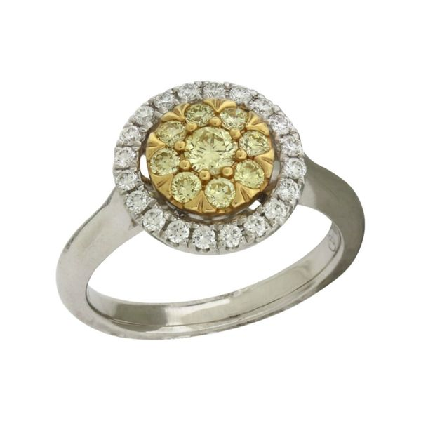 Yellow and white diamond ring. Holliday Jewelry Klamath Falls, OR