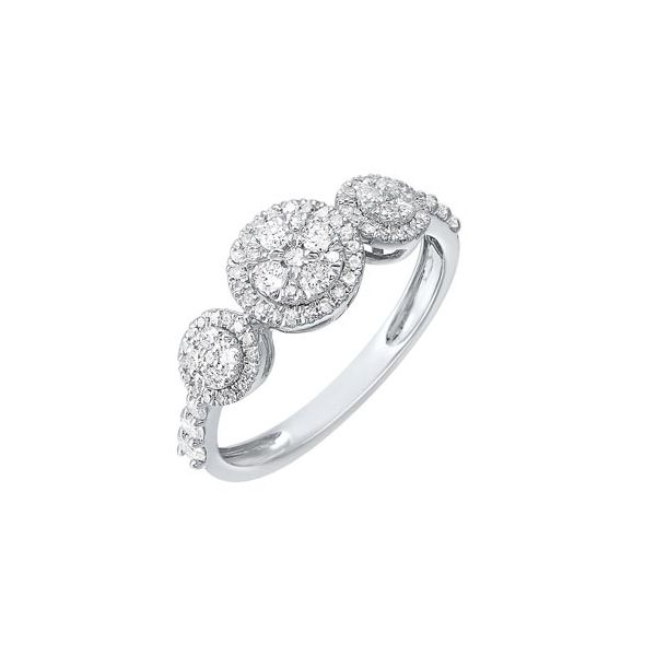 Three stone cluster diamond ring. Holliday Jewelry Klamath Falls, OR