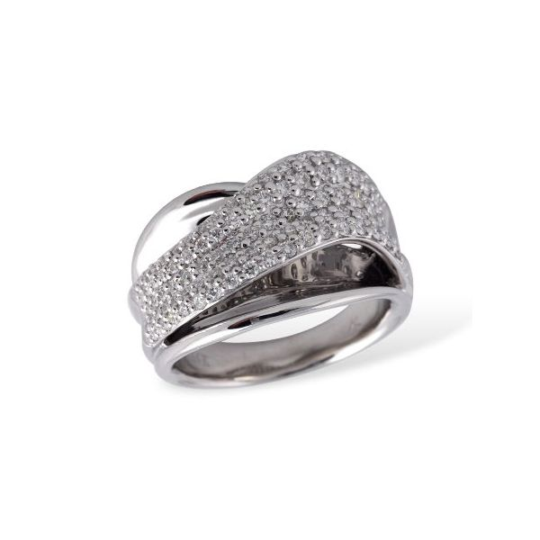 Stunning wave design pave diamond ring. Holliday Jewelry Klamath Falls, OR