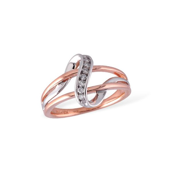 Free form rose and white gold diamond ring. Holliday Jewelry Klamath Falls, OR