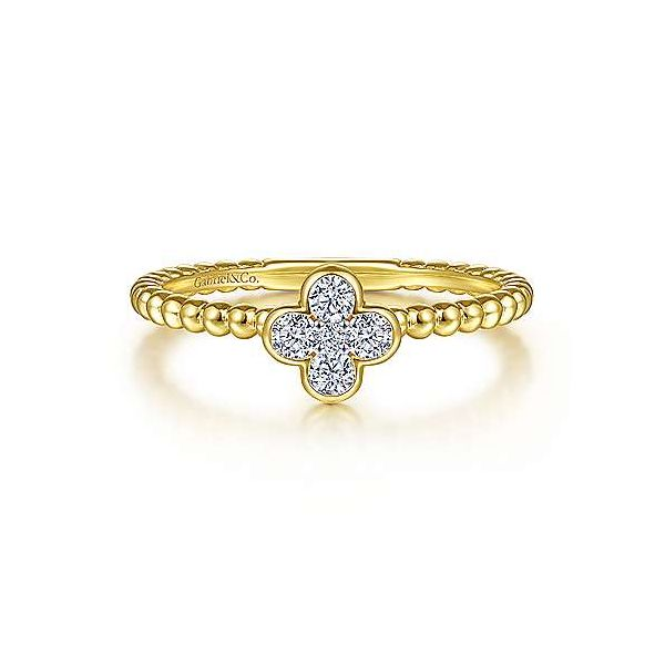 Bujukan diamond clover cluster ring by Gabriel & Co. Holliday Jewelry Klamath Falls, OR