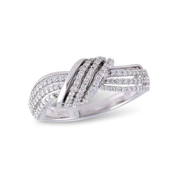 Cross over diamond ring. Holliday Jewelry Klamath Falls, OR