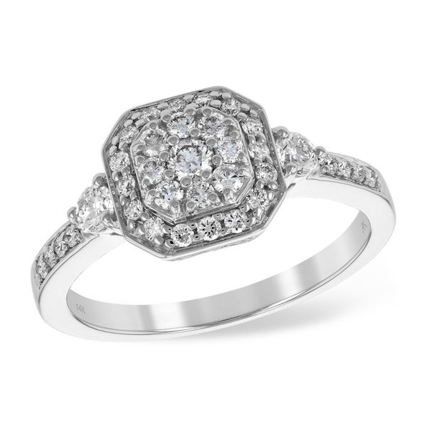 Geometric diamond ring. Holliday Jewelry Klamath Falls, OR
