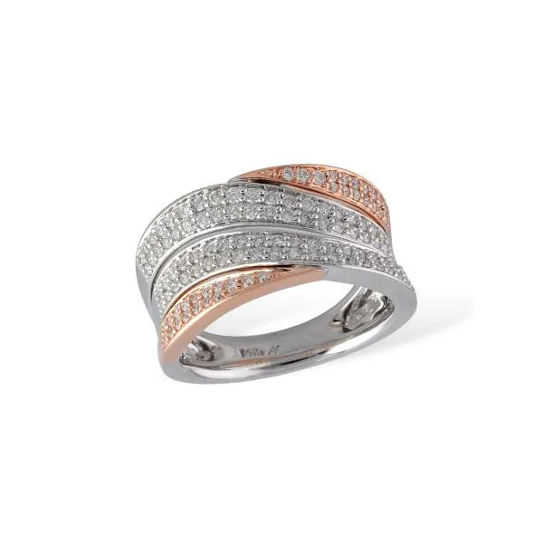 Rose and white gold diamond band. Holliday Jewelry Klamath Falls, OR