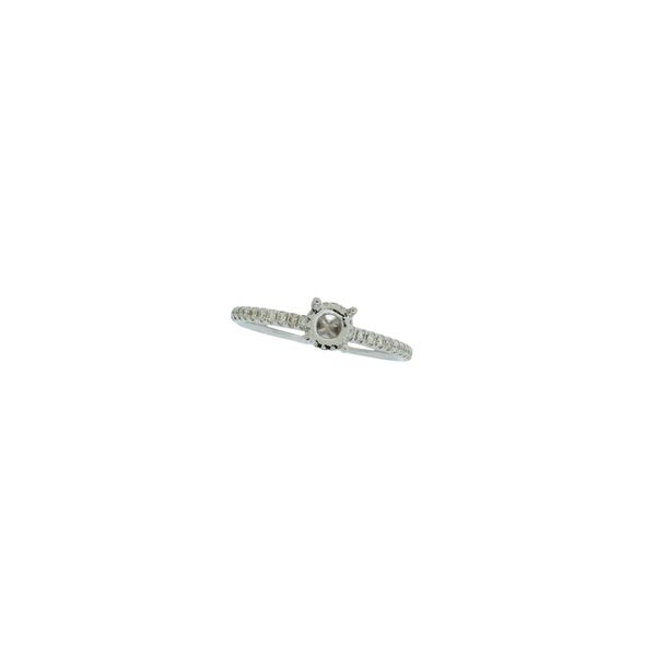 Straight line diamond traditional ring * Center stone not included. Holliday Jewelry Klamath Falls, OR