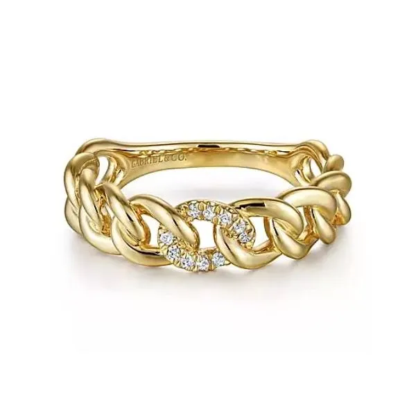 Fun Loving Chain Link Diamond Ring by Gabriel & Co. Holliday Jewelry Klamath Falls, OR