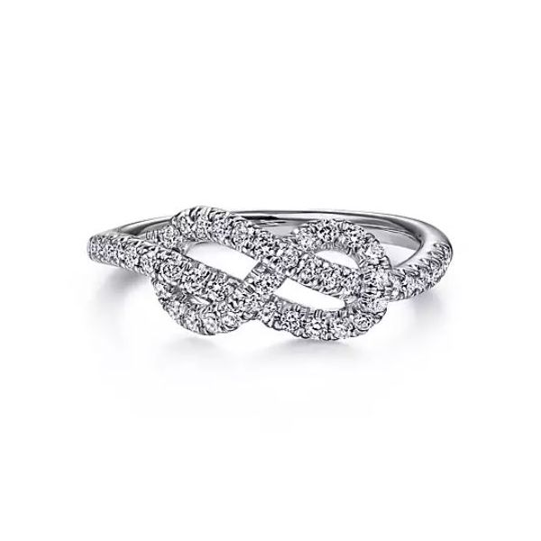 Lovely twisted diamond knot eternity Lusso ring. Holliday Jewelry Klamath Falls, OR