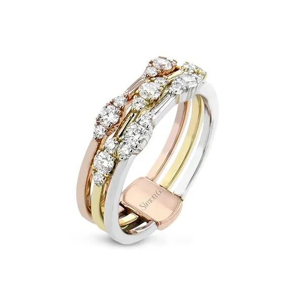 Eye Catching Simon G Tri- Color Diamond Band Holliday Jewelry Klamath Falls, OR