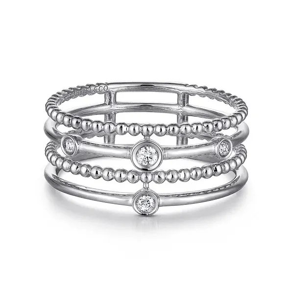 Delicate layered ring by Gabriel & Co Holliday Jewelry Klamath Falls, OR