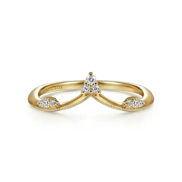 Chic chevron style with cluster of diamonds by Gabriel & Co Holliday Jewelry Klamath Falls, OR