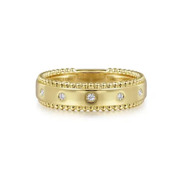 Simple Bujukan band in yellow gold and diamonds Holliday Jewelry Klamath Falls, OR