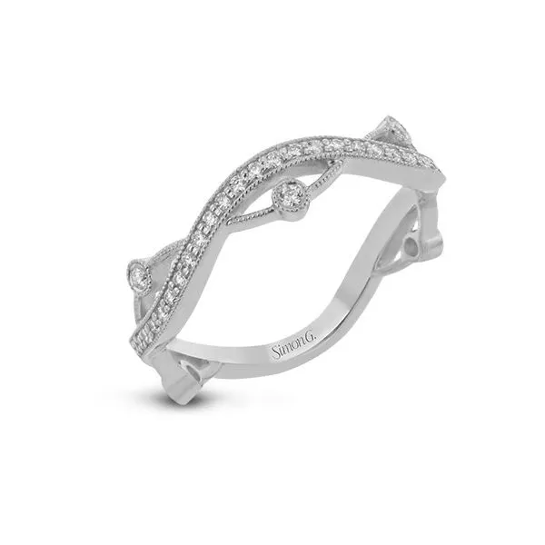 Whimsical but classy Simon G diamond ring Holliday Jewelry Klamath Falls, OR