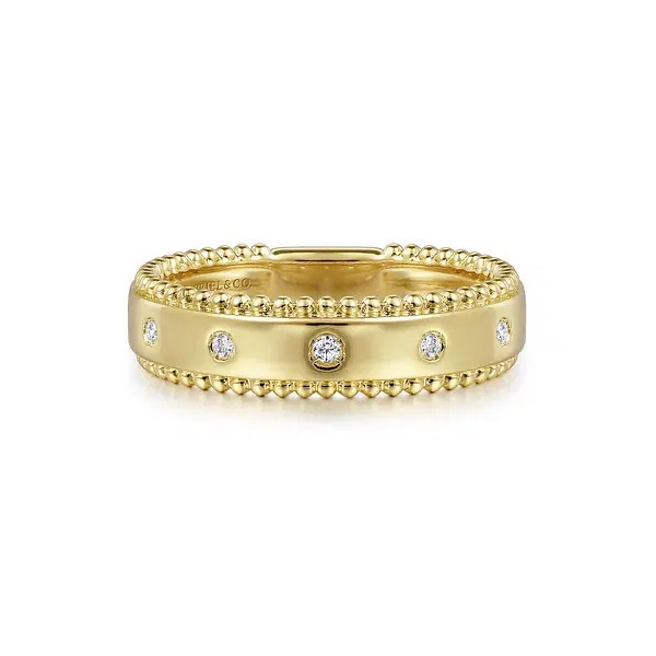 Simple Bujukan band in yellow gold and diamonds Holliday Jewelry Klamath Falls, OR