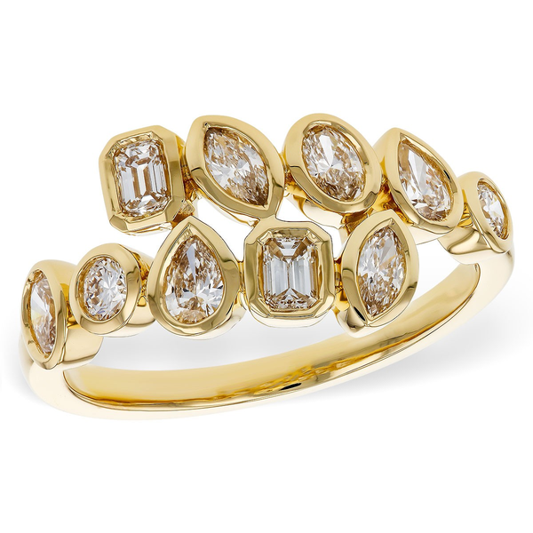 STUNNING 14KY .85 CTW MIXED FANCY DIAMOND BY PASS BAND Holliday Jewelry Klamath Falls, OR