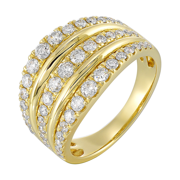 SHOW STOPPER 14KY 1.0 CTW DIAMOND MULTI ROW RING Holliday Jewelry Klamath Falls, OR