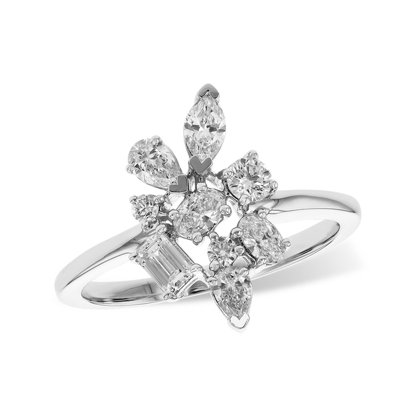 BEAUTIFUL 14KW .75 CTW FANCY CUT CLUSTER DIAMOND RING Holliday Jewelry Klamath Falls, OR