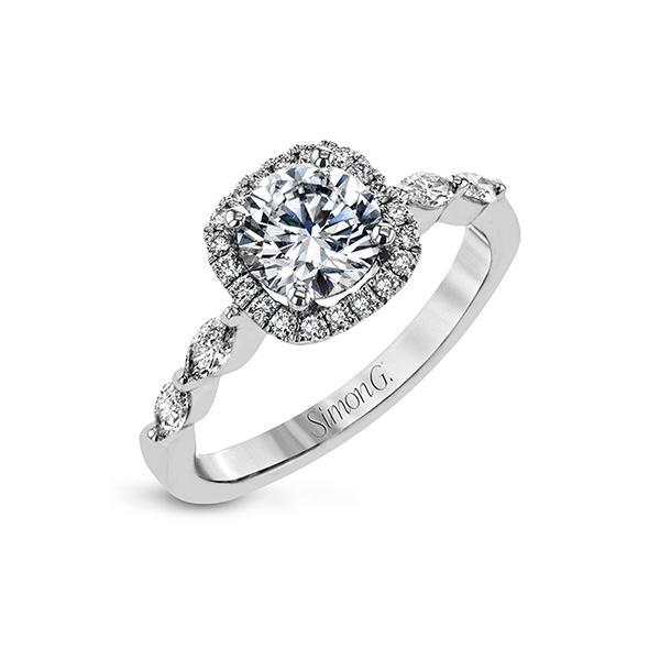 Simon G platinum diamond ring. *center not included. Holliday Jewelry Klamath Falls, OR