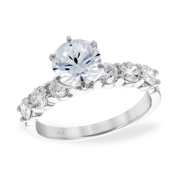Allison Kaufman straight line tiffany diamond ring. *center not included. Holliday Jewelry Klamath Falls, OR
